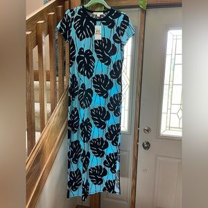 Micheal Kors blue&black maxi dress size S